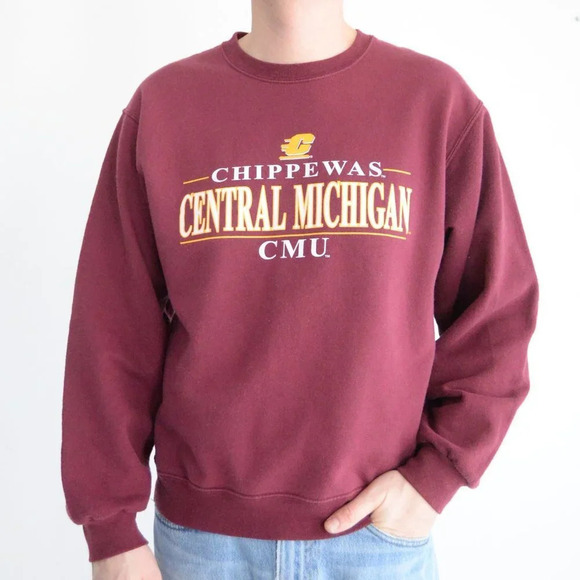 Vintage Jerzees NuBlend Maroon CMU Crewneck Sweater M - Picture 1 of 11